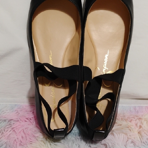 NWOT Jessica Simpson Madeleigh Ballet Black Flats W Classic Design #46 CRATE - Picture 6 of 10